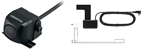 Kenwood CMOS-230 Rückfahrkamera mit CMOS-Technologie schwarz & DAB-Antenne CX-DAB1 Scheibenklebeantenne für alle DAB/DAB+ Geräte mit SMB-Anschluss, Phantomeinspeisung 9-16 Volt