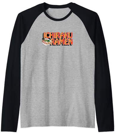 Naruto Shippuden Ichiraku Bol Ramen avec Logo Anime Manche Raglan