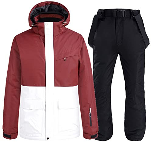 Tuta da sci Vestiti Per Gli Uomini Sport Invernali Antivento Impermeabile Sci Snowboard Giacca E Pantaloni Set Maschio Snowsuit Caldo giacca pantaloni 3 XXXL