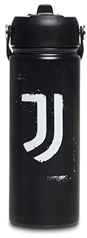 Seven Borraccia Termica Juventus - 500 ML - Acciaio Inossidabile Interno Esterno - Mantenimento Temperatura 12h Calde, 24h Fredde - Scuola, Tempo Libero, Nero III