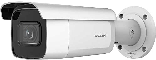 INKOVIDEO V-840-MW - Telecamera di sorveglianza PoE da 8 MP, zoom ottico 4x, visione notturna fino a 30 m, interfaccia audio e allarme