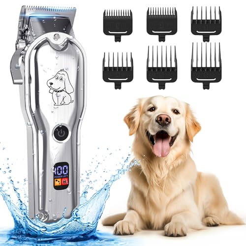 KAEFUYS Hundeschermaschine IPX7 Wasserdichtes Schermaschine Hund Katze Professionelles Hundeschermaschinen-Set Geeignet für Katzen Hunde Kaninchen etc.