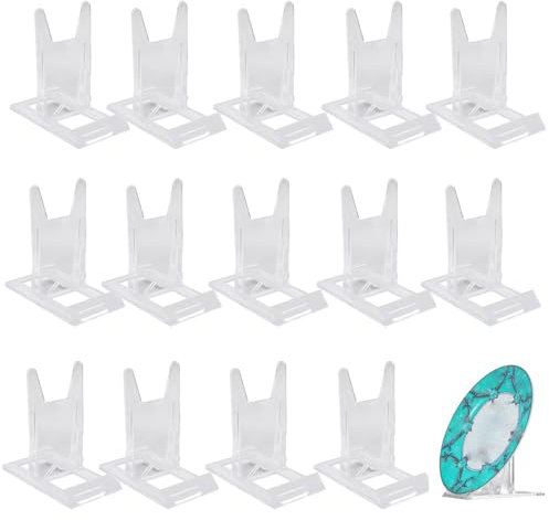 Esforzarse 14 Pezzi Espositori per Piatti in PVC, Espositore Regolabile, Porta Piatti da Esposizione, Supporto per Espositore per Foto Piatti Cornici Libri Cucina Foto e Telefoni Cellulari