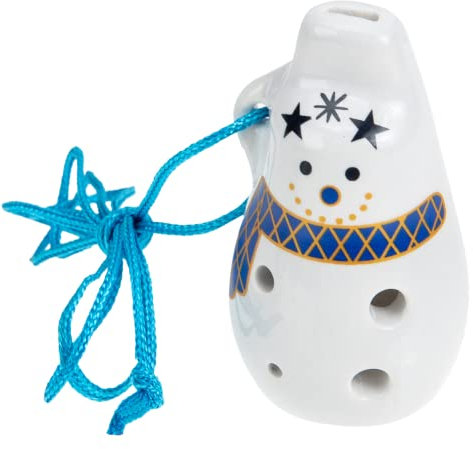 SHOWERORO Ocarina Aus Keramik Tragbar Kreative Anfänger-okarina Schneemann-design Blasinstrument Für Übung