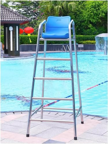 Pool Ladder 180cm Tall Stainless Steel High Stool for Home Pools Patio Beach Lake Heavy Duty Load Capacity 330kg Outdoor Life Guard Chair
