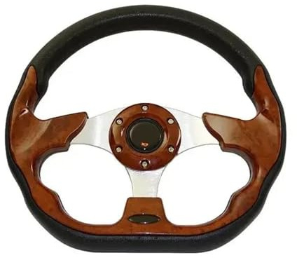 Volant Sport Universel Pour Voiture Course Avec Bouton Klaxon 13 Pouces 320 Mm(Bois)