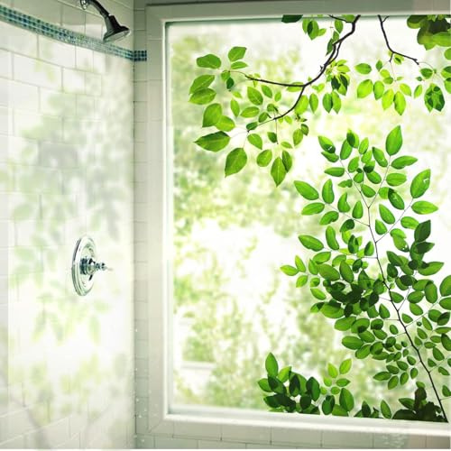 ChicSkin fensterbilder wiederholbar, Aquarellblätter fensterbilder frühling, Kollisionsvermeidung fensteraufkleber vogelschutz, Wohnzimmer schlafzimmer badezimmer küche Fensterdekoration