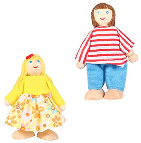 TOYANDONA Dekorative Mini-puppenfamilie Pp-Baumwolle Und Stoffrolle Für Fantasievolles Spielen Für Jungen Und Mädchen