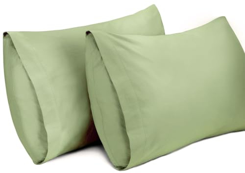 Lirex 2er Pack Kissenbezug 30 x 50 cm - 100% Baumwolle Kissenbezüge-Anthrazit-Kissenhülle-Hypoallergen, Oeko-TEX Zertifiziert, Grün