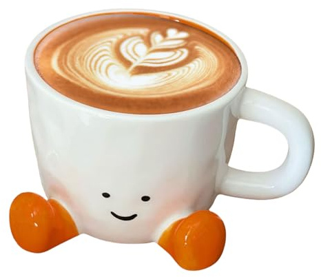 Ceramic Coffee Mug | Water Cup with Feet,Funny Coffee Tea Mug for Women Men Christmas Birthday Cool Photography Prop Home Decoration