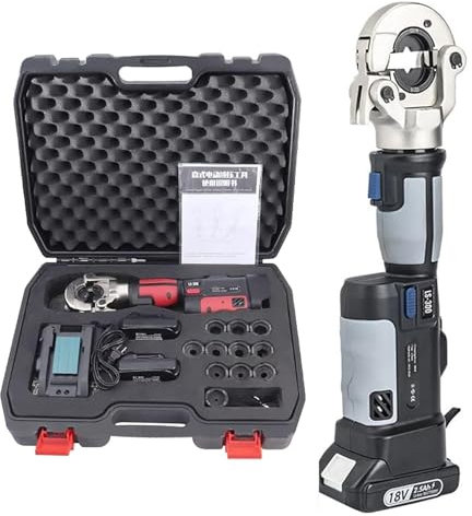 Outil de sertissage de plomberie électrique, Pinces de sertissage de borne Kit d’Outils de Fil électrique Gamme d’Outils de câble Fil de sertissage 16-300 Mm² Bleu, Acier Inoxydable