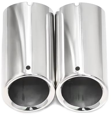 Tail Pipe For Golf 6 7 For Tailpipe 2010 2011 2012 2013 2014 2015 2016 2017 1.4T Exhaust Trim Muffler Car Exhaust Tip(Silver 2pcs)