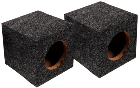 PartyKindom Cassa Subwoofer Sigillata in Legno Moquette, Sub Box Per Auto 4 Pollici, Box Altoparlante Per Audio Auto Appassionati Car Audio, Facile Installazione e Design Leggero Per Fai Da Te
