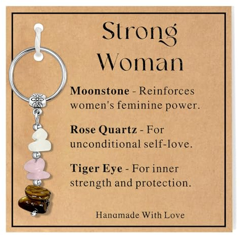 CHUANFU Schlüsselanhänger Kristall, Keychain Damen mit Geschenkkarte, Süße Bag Charms, Aesthetic Anhänger, Abschiedsgeschenk Freundin, Geschenk für Neuanfänge