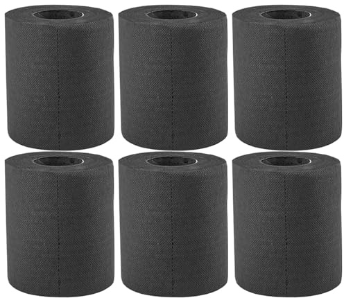 6 Stück schwarzes Toilettenpapier, 4 lagig, weiche, saugfähige Papierhandtuchrolle für Haushalte, Zuhause, Badezimmer, Küche, Büro, schwarze Handtücher, farbige Toilette, farbige Handtücher, Großpack