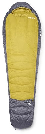 Rab Men's Neutrino -6°C Down Sleeping Bag-Graphene/Dark Pollen-Wide, L Zip