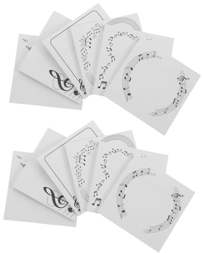 OSOLADY 12 Piezas Bloc de Notas Autoadhesivas Música 3x3 Pulgadas, 12 Blocs Adhesivos con Diseño de Notas Musicales, Papeles Autoadhesivos para Oficina y Material Escolar, Mini Libretas