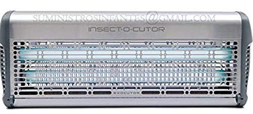 Suinga Lampara Mata Mosquitos Acero Inoxidable Industrial. Cobertura 140 m2. Mata Insectos eléctrico 70 X 14 X 27h cm. Potencia 63W. Luz Ultravioleta. Enchufe UE 230 V / 50 Hz.