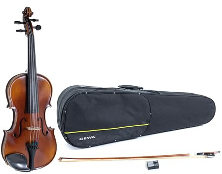 GEWA Violingarnitur Allegro VL 1 – 3/4 spielfertig, massiver europäischer Ahorn und europäische Fichte, handlackiert, Massaranduba Bogen, Larsen Aurora Saiten, Violinformetui