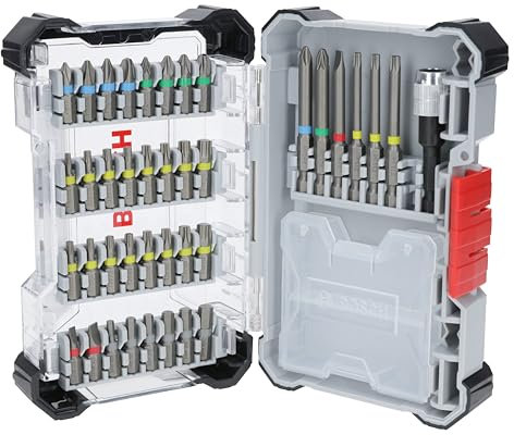 Bosch 40x Extrahartes Schrauberbit-Set, Amazon Exklusiv, 40-tlg. (197 x 110,5 mm, Professional Zubehör Schraubendreher, Bohrschrauber)