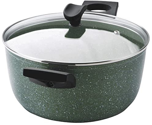 Prestige Eco Non Toxic Stock Pot 24cm/4.5L - Induction Stockpot with Lid, PFOA Free Cookware, Dishwasher Safe Cookware Made in Italy of Recyclable Materials, Green