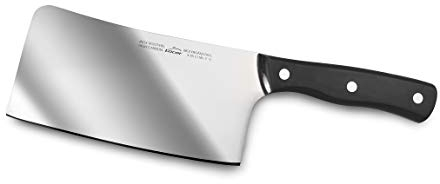 Lacor - 39018 - Küchen-Macheta, professionelles Metzgermesser, Edelstahl, ergonomischer Griff, Blattgröße 17 x 8 cm, Schwarz