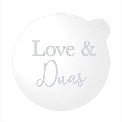 LissieLou Love & Duas Cookie Embosser Eid Ramadan Celebrations Icing Stamp Fondant Embosser - Clear