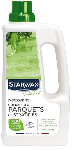 STARWAX Reinigungskonzentrat für Laminat und Parkett – 1 l – ideal zum Reinigen und Pflegen von Parkett oder Laminat, ohne es zu schaden
