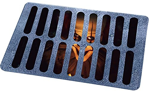 Anguxer Halloween Fußmatte 3D Clown – Gruselige, rutschfeste Fußmatte, 40x60 cm, Realistische Kanalisation Clown Deko für Eingang, Bad, Indoor & Outdoor, Waschbar, Lustige Halloween Teppich (A)