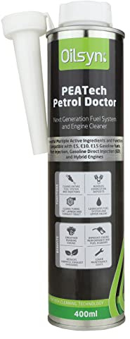 Oilsyn PEATech Petrol Dr Complete Fuel System & Injector Cleaner - 400ml | Multiple Detergent Technology with Polyetheramine - Fast & Safe Carbon Removal - Hybrid & E5/E10 Compatible