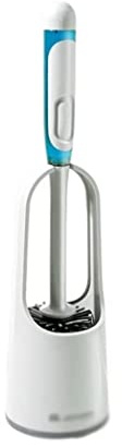 Escobillero Baño Escobilla Baño Juego De Escobillas De Silicona Para Inodoro Con Goteo A Presión Y Soporte Compacto Independiente Cepillo De Inodoro De Mango Largo-Limpieza Profunda Escobilla WC Cepil