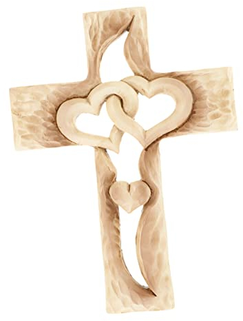 Hoement Desktop Kreuzförmige Figur Schmuck Harz Handwerk Decor Herz Decor Room Decor Wort Ornament