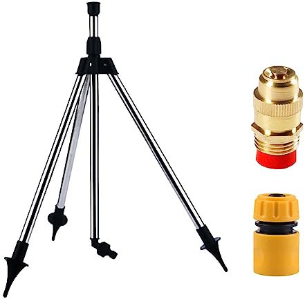 shengyi Regner Stativ, Sprinkler Mit 360-Grad-Drehung, Impulsregner Mit Stativ, Rasensprenger, Automatisch Rotierende Bewässerungssprinkler, Für Große Flächen, Hof, Garten, Rasen