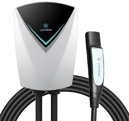 Lectron Tesla V-Box Pro 48 Amp Electric Vehicle Charging Station - Powerful Level 2 EV Charger (240V) with NEMA 14-50 Plug/Hardwired