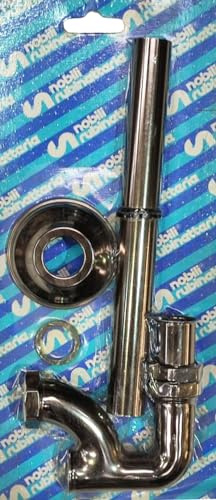 Nobili Sifone a S Nero Lucido per Lavabo & Bidet Gioielli Misura 1