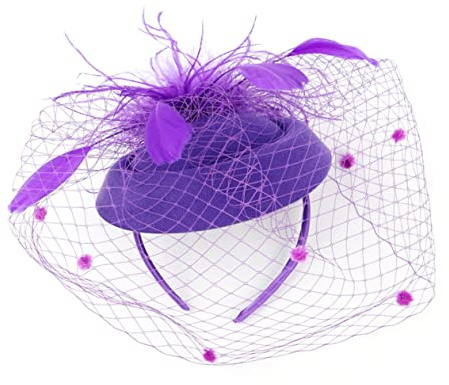FOYTOKI Violetter Haarschmuck Braut Kopfschmuck Barett Haarschmuck Für Hochzeit Strand Reise Festival Musikparty Accessoire Für Mädchen Frauen