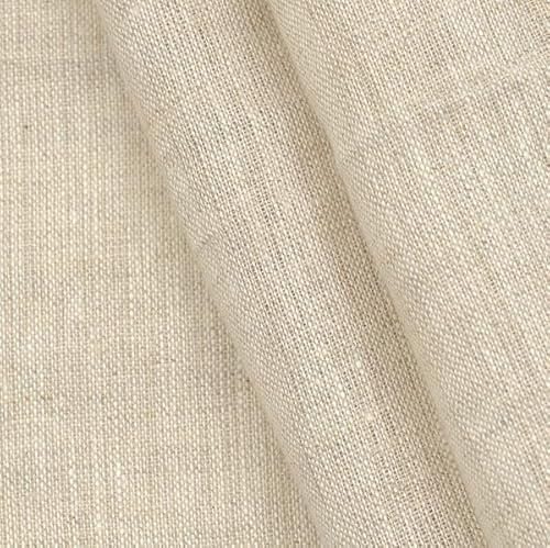 STOFFKONTOR 100% Leinenstoff - Öko-Tex Standard 100 - Meterware, Farbe Elfenbein - zum Nähen von Bekleidung und Dekorationen