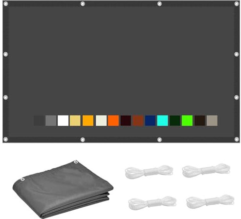 Sonnensegel Rechteckig 3.5 x 6 m Viele Längen Und Breiten Zur Auswahl Rechteckige Markise mit Spannseilen für Patio Garten Hinterhof, Dunkelgrau