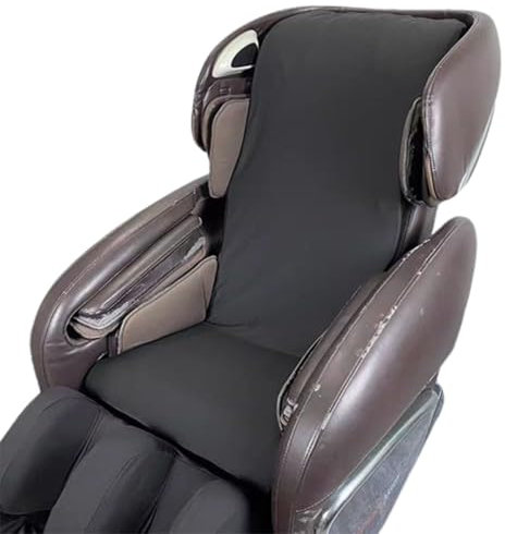 Hardtry Shiatsu Massage Chair Cover Fitted, Full Body Cover, Slipcovers, Dustproof, Black, Upper Body
