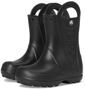 Crocs Unisexe Enfant Handle It Rain Boot T Bottes, Black, 27/28 EU