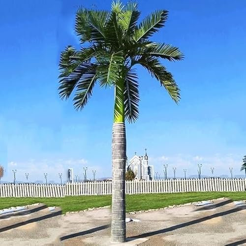 Sohodoo Faux Palm Tree Tall Fake Tropical Golden Cane Palm Plant Large Faux Palm Tree Artificial Palm Tree for Outside Patio, Poolside, Lawn and Indoor Decor 120cm(4.5m/14.7FT)