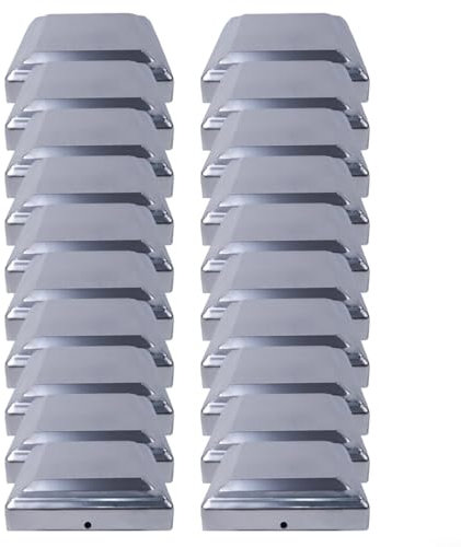 101 x 101 mm Tappo per palo di recinzione in acciaio inox, piccole coperture per pali in metallo, supporto portatile per pali da 10,2 x 10,2 cm (20 pezzi)