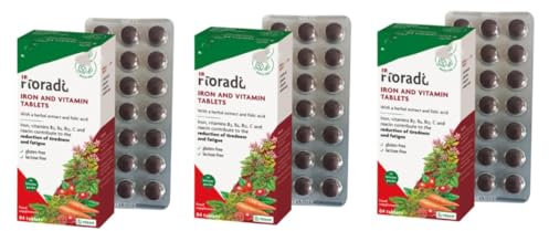 SalusFloralIron - Tabletas veganas, sin gluten, en blíster, 84 unidades, paquete de 3, 252 tabletas