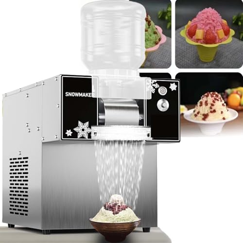 Commercial Automatic Electric Ice Crusher Machine for Snow Cones, Ideal for Home, Food Trucks, Restaurants, and Milktea Shops
