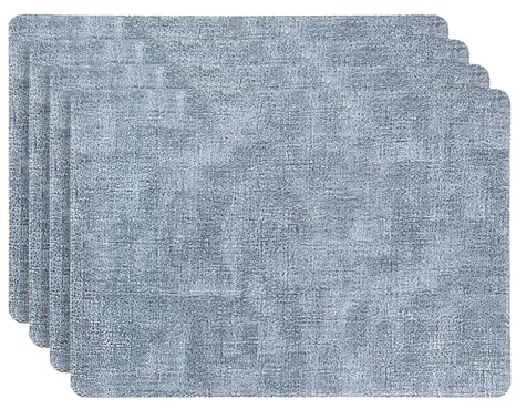 Komforbaa Tovaglietta Lavabili 43x30cm, sottopiatti Individuali Set da 4 pezzi, Resistenti al Calore tovagliette colazione Blu cielo