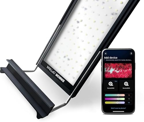Sinkor OPTIMA LED Aquariumbeleuchtung mit Controller, Hochleistungs Aquarium LED Lampe für Pflanzen, Hohe PAR & Lichtstärke, Dimmbar, Energieeffizient (75 cm / 75 W)