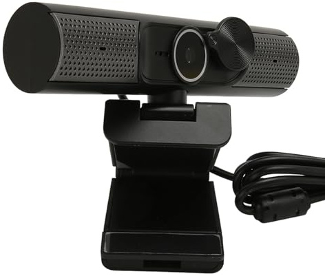lyrlody USB-webbkamera, 2K-kamera, Andra Autofokus Integrerad Mikrofon med Brusreducering och HiFi-högtalare, för Videochatt, Onlinelektioner, Konferenser, Livestreaming