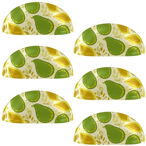 6 maniglie a semicerchio a semicerchio per tazze di avocado verde 781, con viti, per mobili da cucina, armadio, armadio