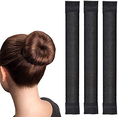 Original Dutt Maker 3er Set – Magic Hair Bun Maker Dutt Twister – 3x Frisurenhilfe für kurze & lange, dünne & dicke Haare – Haarstyling Frisuren Hilfe Set (schwarz)