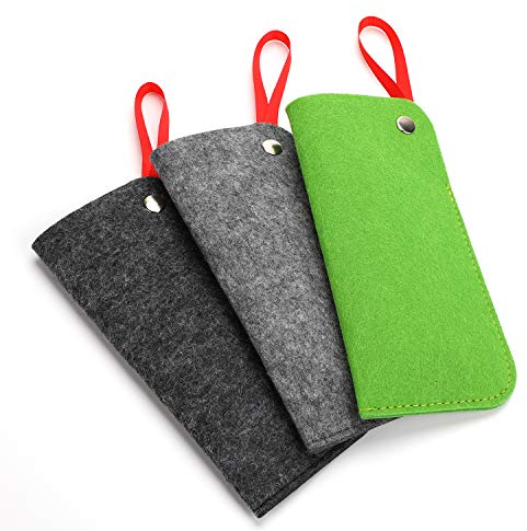 Hifot Brillenetuis 3 Stück, Slip in Brillen Sonnenbrillen Beutel, Tragbaren Lesebrillen Beutel Tasche